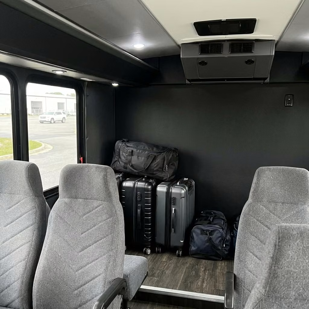 cooper city 15 passenger minibus luggage area