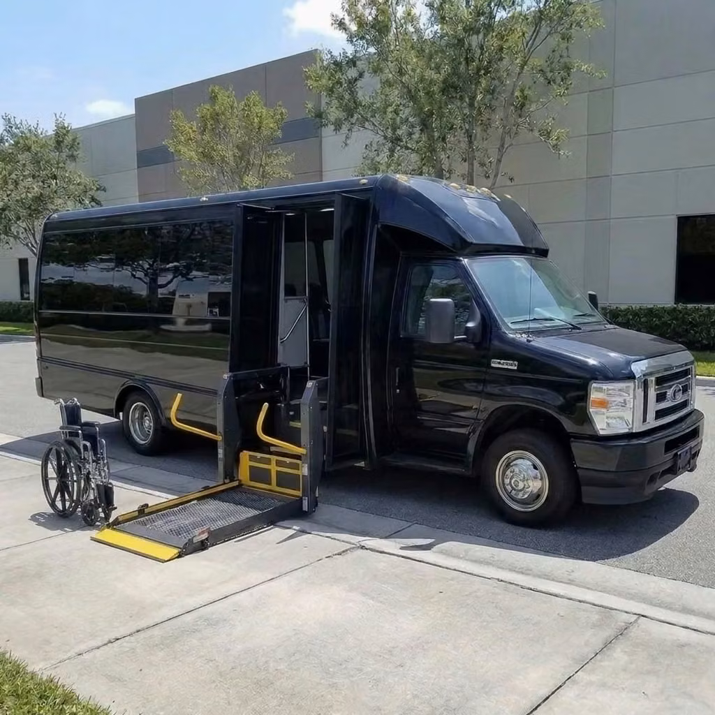 cooper city 18 passenger minibus wheelchair lift