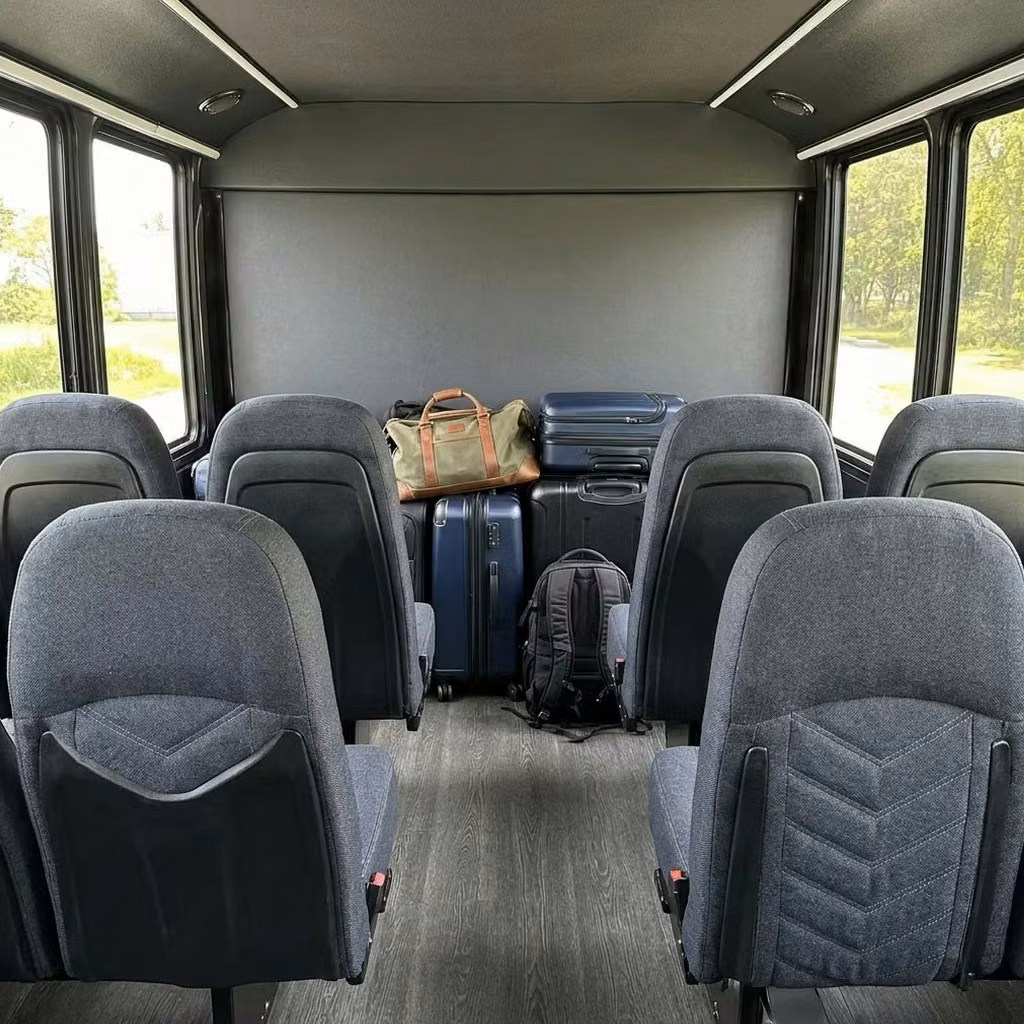 cooper city 25 passenger minibus luggage area