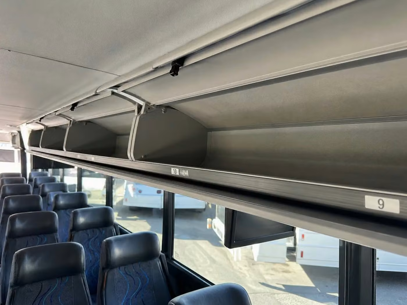 cooper city 28 passenger minibus overhead storage