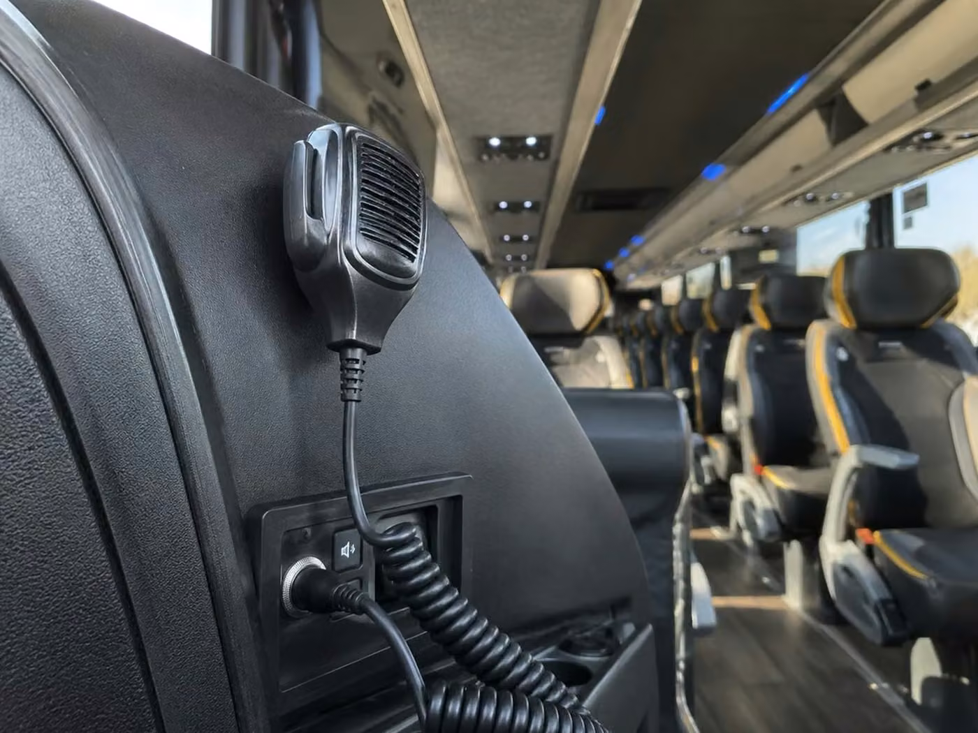 cooper city 56 passenger charter bus pa system