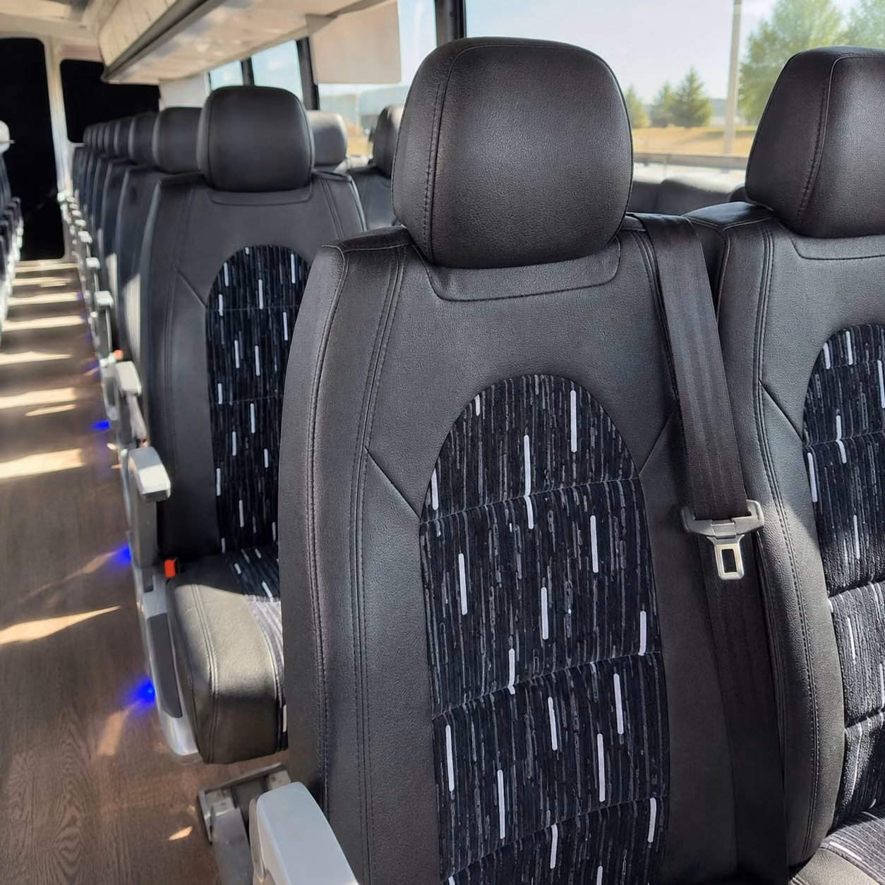 cooper city charter bus interior 1