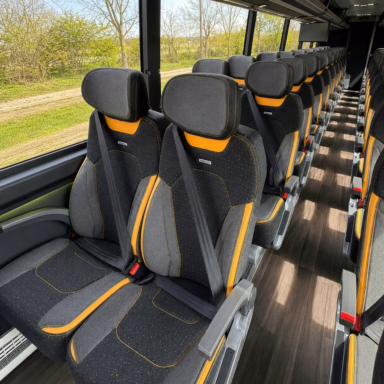 cooper city charter bus interior 3