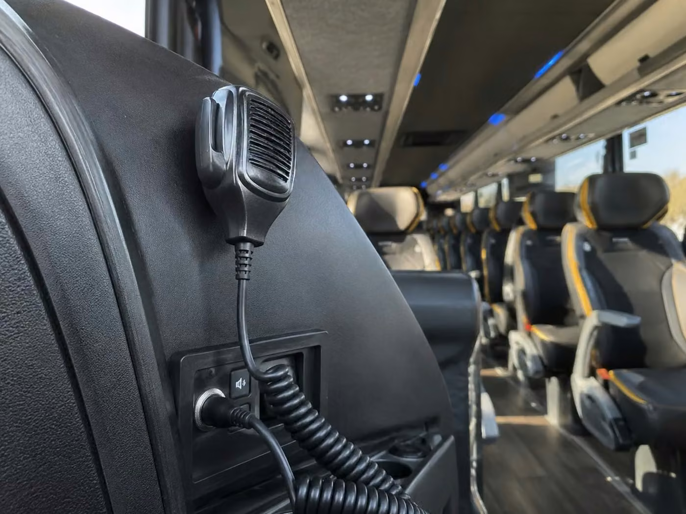 cooper city charter bus pa system