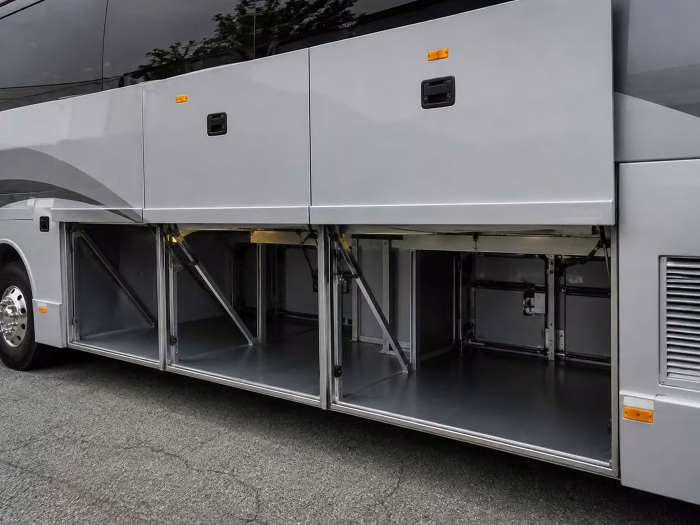 cooper city charter bus under bus storage