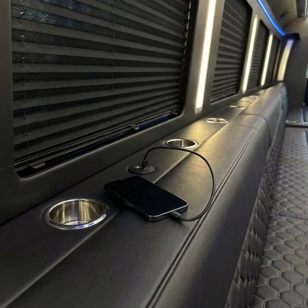 cooper city party bus usb charging