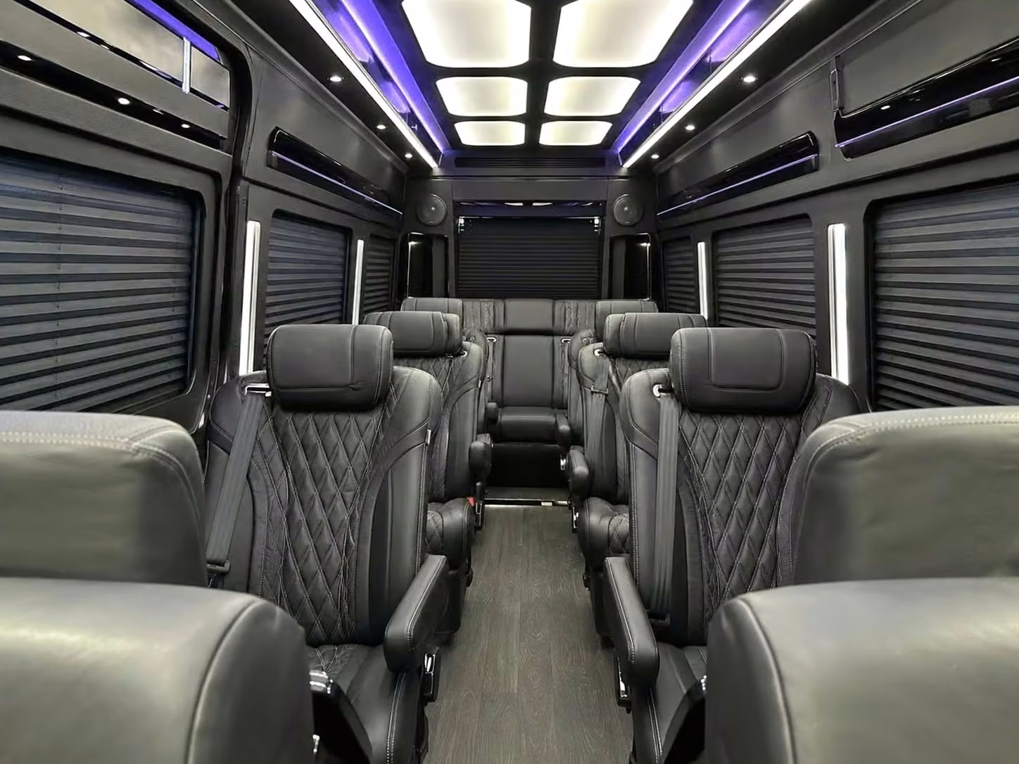 cooper city sprinter van rental with driver reclining seats